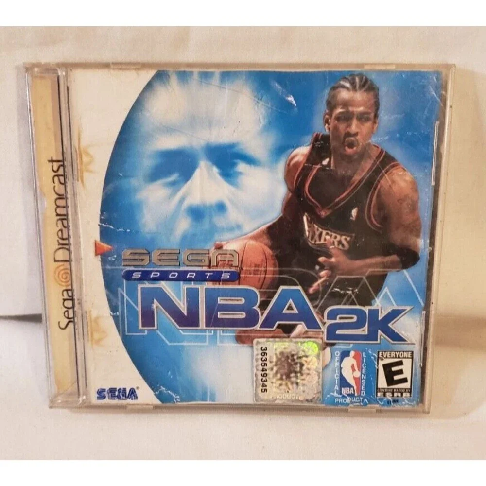NBA 2K Sega Sports Allen Iverson Cover and NBA 2K1 (Sega Dreamcast, 2000) NFR